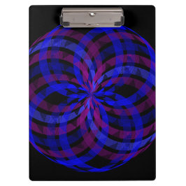 Carpeta De Pinza 3D Center Flower Petal Geometric Clipboard