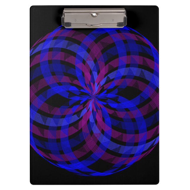 Carpeta De Pinza 3D Center Flower Petal Geometric Clipboard (Anverso)