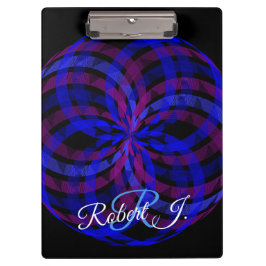 Carpeta De Pinza 3D Center Flower Petal Geometric Clipboard