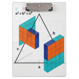 Carpeta De Pinza 3D Pythagorean Theorem Math Clipboard