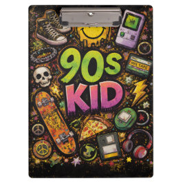 Carpeta De Pinza 90s Kids Retro Pizza Fun Pattern