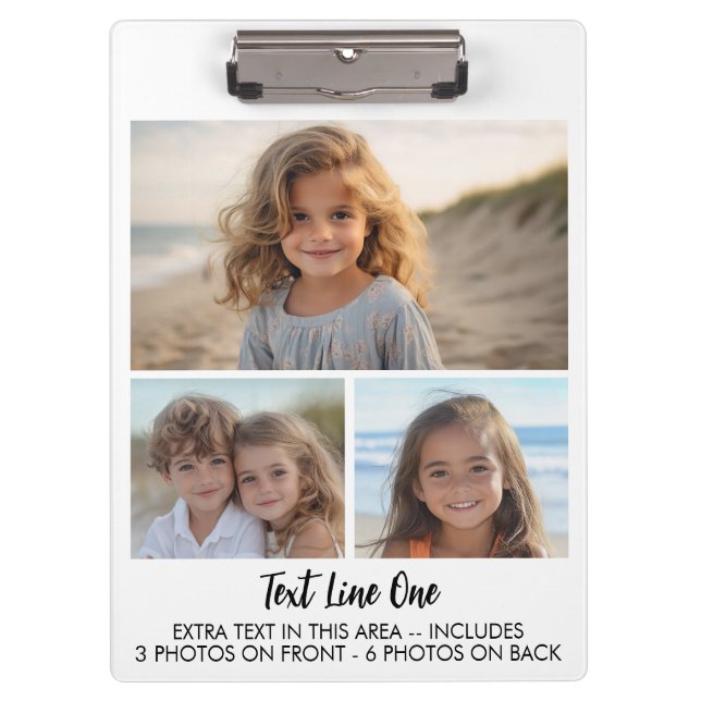 Carpeta De Pinza 9 Photos - 3 Front, 6 Back - Black Text on White (Anverso)