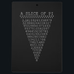 Carpeta De Pinza A Clever Slice of Pi<br><div class="desc">A Slice of Pi saying a slice of pie typography on a solid black decor. A simple design inspired by the pi formula, a succession of numbers making for a great humorous gift for the mathematician, the geek, the inquisitive mind. Great for a student, a teacher, an engineer or anyone...</div>