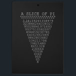 Carpeta De Pinza A Clever Slice of Pi<br><div class="desc">A Slice of Pi saying a slice of pie typography on a solid black decor. A simple design inspired by the pi formula, a succession of numbers making for a great humorous gift for the mathematician, the geek, the inquisitive mind. Great for a student, a teacher, an engineer or anyone...</div>