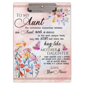 Carpeta De Pinza A Mi regalo de tía, regalo de mariposa de sobrina