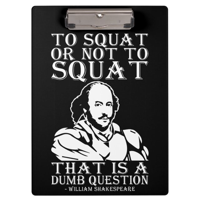 Carpeta De Pinza ¿A Squat O No A Squat? - William Shakespeare (Anverso)