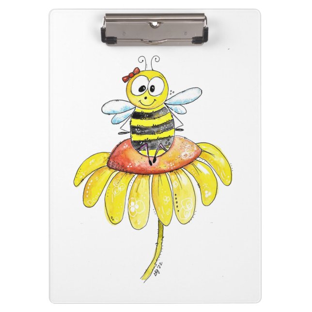Carpeta De Pinza Abeja Caprichosa y Linda en una Flor (Anverso)