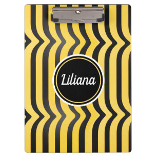 Carpeta De Pinza Abeja de buey amarillo a rayas y negro