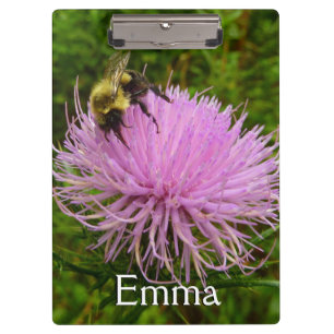 Carpeta De Pinza Abeja en Flor de Cardo Naturaleza
