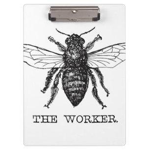 Carpeta De Pinza Abeja Obrera Miel Abejorro Negro