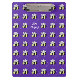 Carpeta De Pinza Abejorro Morado "Sé Feliz"