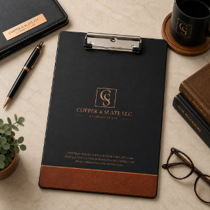 Carpeta De Pinza Abogado de cobre y pizarra de lujo