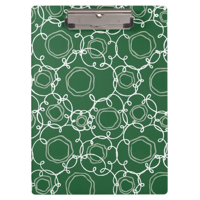 Carpeta De Pinza Abstract Floral Matrix (Dark Green) Fine Art (Anverso)