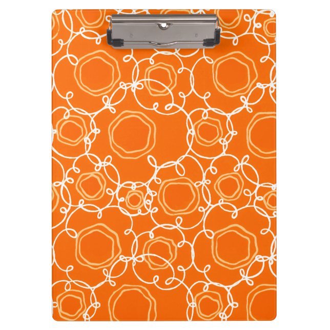 Carpeta De Pinza Abstract Floral Matrix (Orange) Fine Art (Anverso)