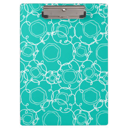 Carpeta De Pinza Abstract Floral Matrix (Teal) Fine Art