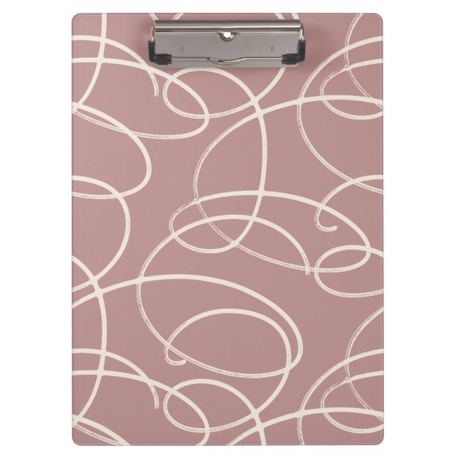 Carpeta De Pinza Abstract Swirling Vine | Professional Office Pink (Anverso)