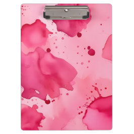 Carpeta De Pinza Abstracto Rosa sobre Rosa 