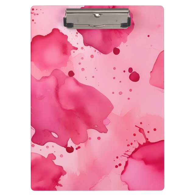 Carpeta De Pinza Abstracto Rosa sobre Rosa  (Anverso)