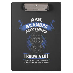 Carpeta De Pinza Abuelo - Pregúntele al abuelo cualquier cosa