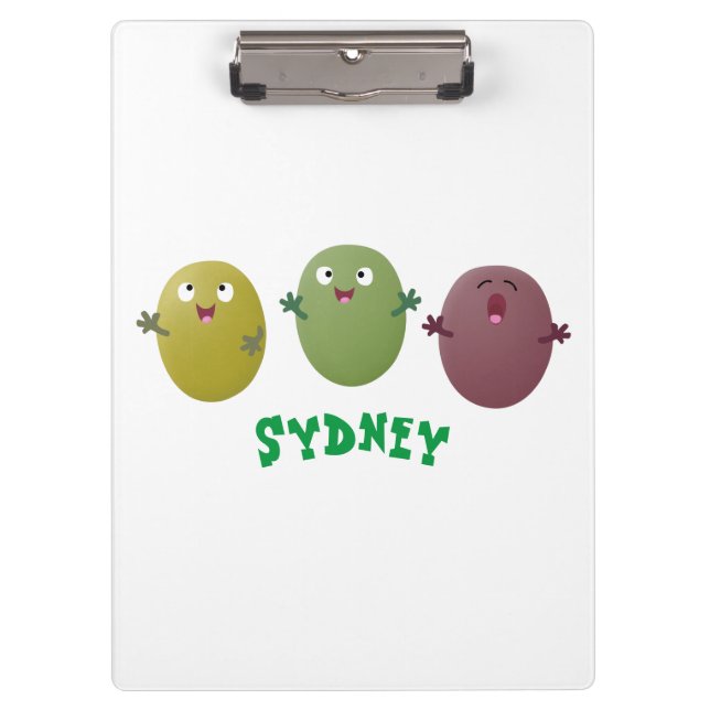 Carpeta De Pinza Aceitunas alegres y lindas cantando personalizado (Anverso)
