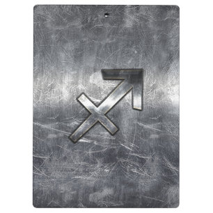 Carpeta De Pinza Acero alterado del Rótulo Sagittarius Zodiac