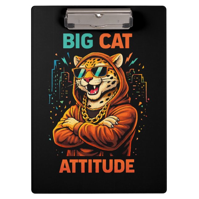 Carpeta De Pinza Actitud de gato grande (Anverso)