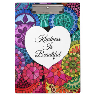 Carpeta De Pinza Acuarela Arcoiris Mandala con corazón