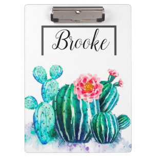 Carpeta De Pinza acuarela Cactus