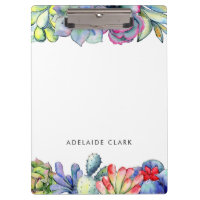 Acuarela de cactus suculenta