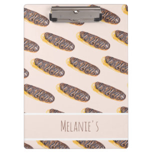 Carpeta De Pinza Acuarela Eclaires Donuts Divertido Whimiscal Sweet