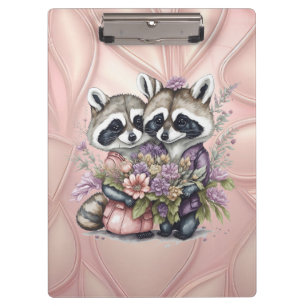 Carpeta De Pinza Acuarela Hermosa Pareja De Racón Con Flores