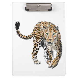 Carpeta De Pinza acuarela leopardo gato de la selva animal pintado
