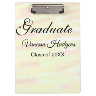 Carpeta De Pinza Acuarela naranja amarillo graduación agregar nombr