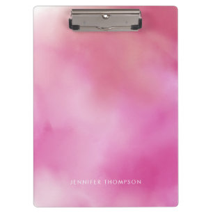 Carpeta De Pinza Acuarela rosada femenina Ombre