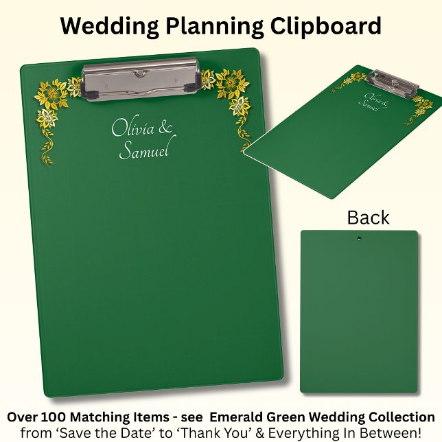 Carpeta De Pinza Add Names, Emerald Green & Gold (Subido por el creador)