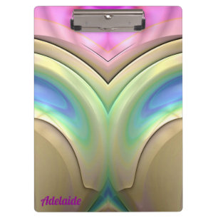 Carpeta De Pinza ADELAIDE ~ 3D! ~ Pastel Azul Verde Rosa original