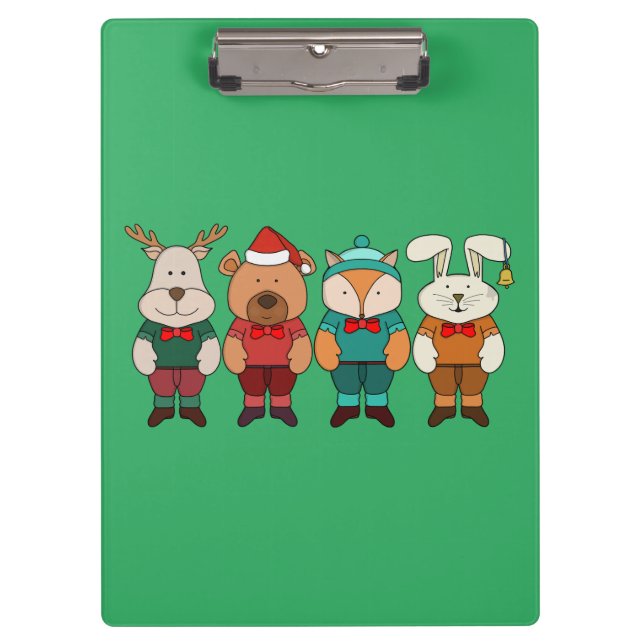 Carpeta De Pinza Adorable animals ready for winter (Anverso)