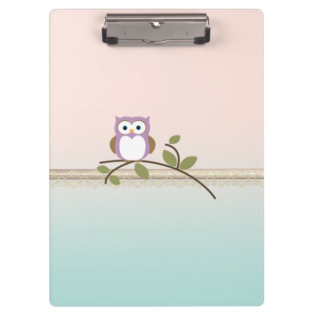 Carpeta De Pinza Adorable Girly Cute Owl (Anverso)