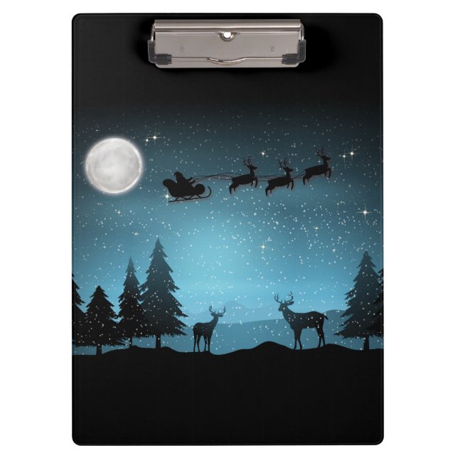 Carpeta De Pinza Adorable Reindeer At Night (Anverso)