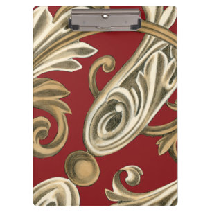Carpeta De Pinza Adorno botánico elegante con follaje del moreno