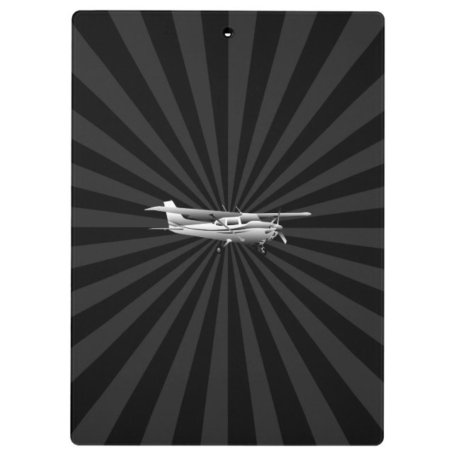 Carpeta De Pinza Aeronave Classic Cessna Silhouette Flying Sunburst (Reverso)