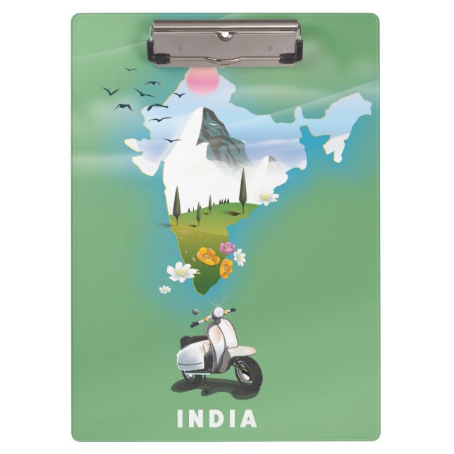 Carpeta De Pinza Afiche de viaje de la India (Anverso)