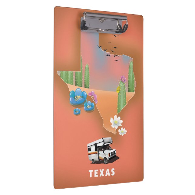 Carpeta De Pinza Afiche de viaje de Texas (Derecha)