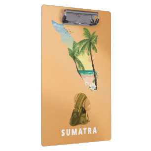 Carpeta De Pinza Afiche de viaje ilustrado de Sumatra