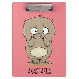 Carpeta De Pinza Afortunadamente adorable personalizado de hámster 