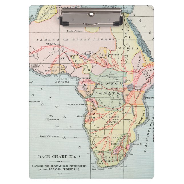 CARPETA DE PINZA ÁFRICA: MAPA, 1894 (Anverso)