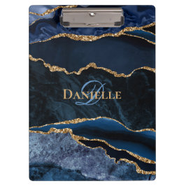 Carpeta De Pinza Agante de oro azul de la marina monográfica de mod