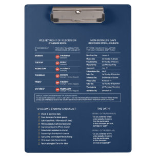 Carpeta De Pinza Agente de firma notarial móvil legal azul marino