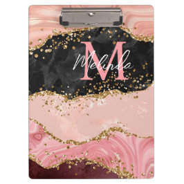 Carpeta De Pinza Agitación de las secuencias negras y rosas