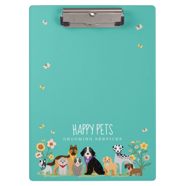 Carpeta De Pinza Agradable Mascota feliz cuidado de mascotas y cuid (Anverso)